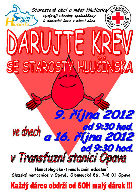 Daruj krev se starosty Hlunska